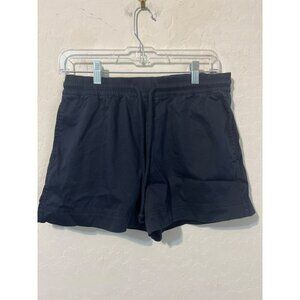 Lou & Grey Navy Pull On Drawstring Shorts Sz S Adjustable Waist Lightweight
